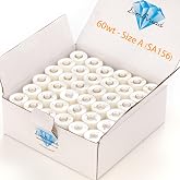 Simthread 144pcs Size A SA156 Embroidery Prewound Bobbin Thread - White | 60WT (70D/2), Class 15, Plastic Sided Prewound Bobbin, For Bernina BabyLock Brother Pfaff Embroidery Sewing Machine