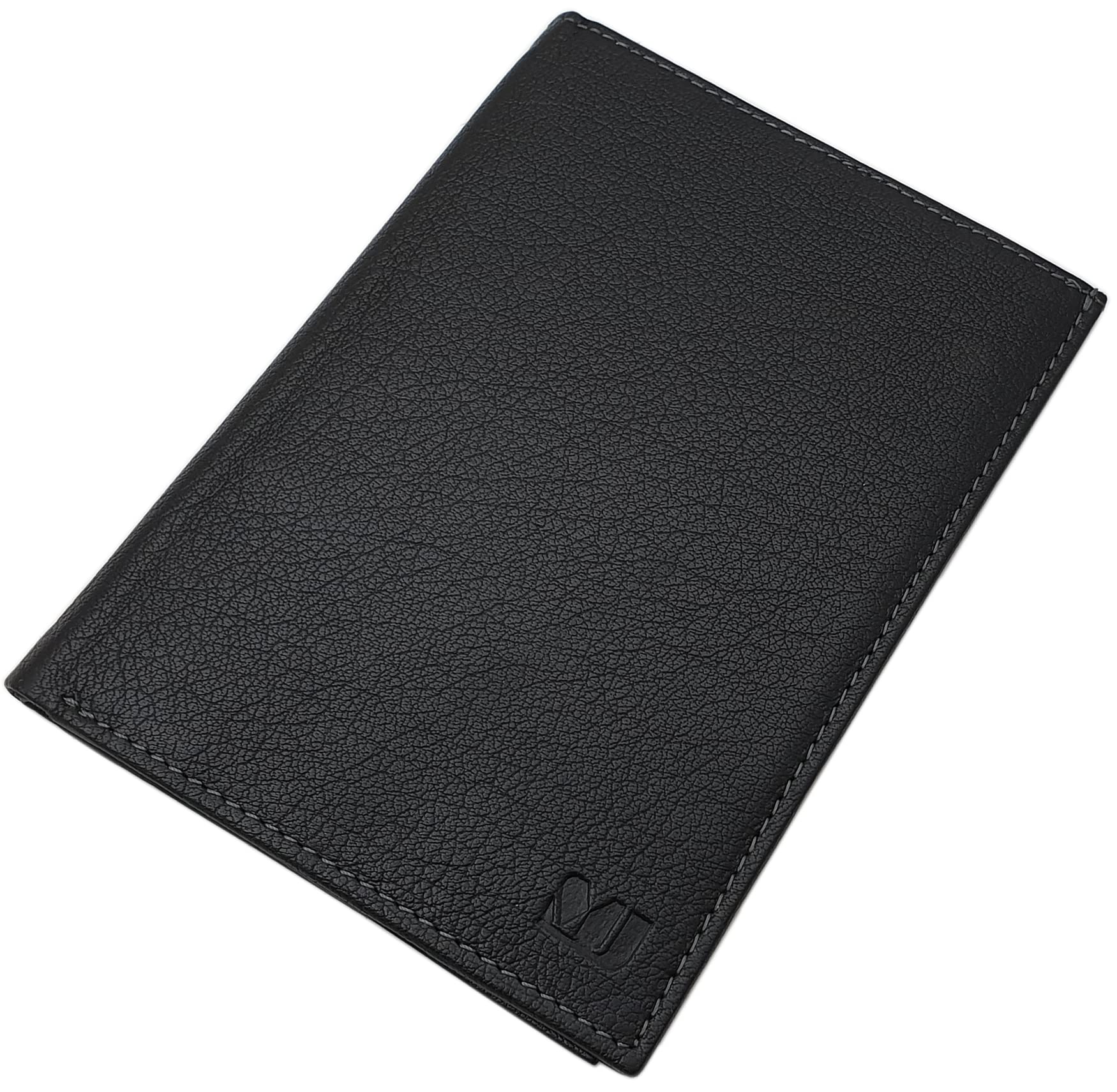 myledershop MJ-Design-Germany Large Buffalo Leather Wallet 12x1.5x16.2cm in Black