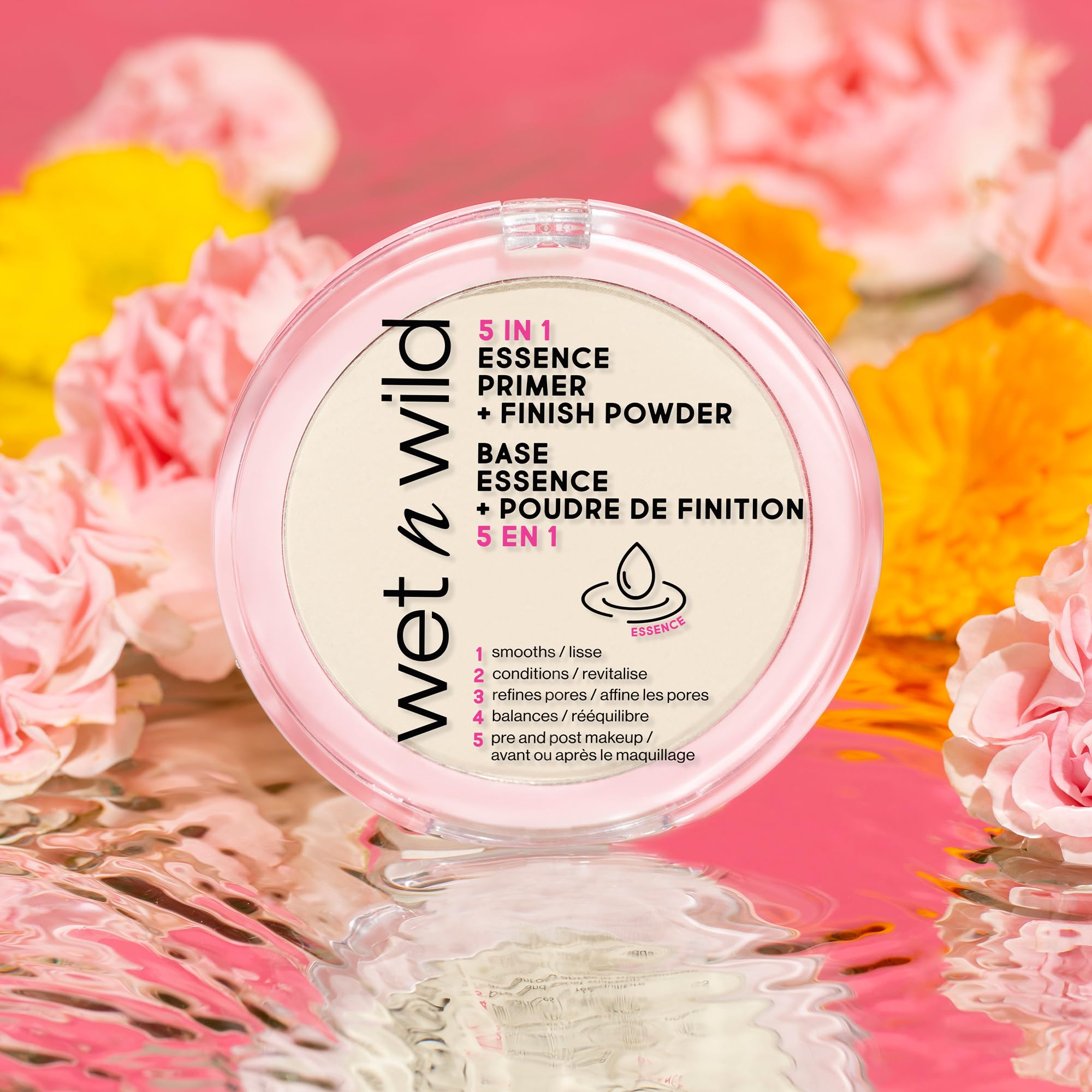 wet n wild 5 In 1 Essence Primer + Finish Powder clear
