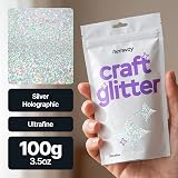 Hemway Silver Holographic Ultrafine Glitter 100g Craft Resin Cosmetic view 2