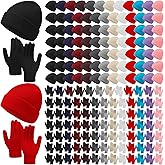 JaGely 180 Pcs/ 90 Set Kids Beanie and Gloves Bulk Operation Christmas Gift Warm Unisex Winter Pack for Donation Homeless