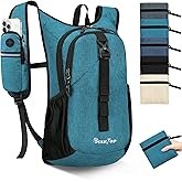 Seektop 15L Small Hiking Backpack for Women Men, Lightweight Hiking Packable Daypack with Phone Pocket for Travel Camping (Teal Blue, 15L)