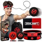 Soul Shift - Boxing Reflex Ball – Dual Competition Set | 2 Adjustable Headbands + 2 Training Balls + App Included | Speed, Ag