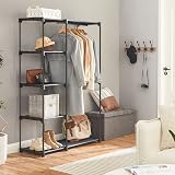 SONGMICS Freestanding Wardrobe 43 x 112 x 165 cm Grey RYG024G02 view 3