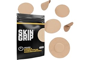 Skin Grip Freestyle Libre 3 Sensor Covers-Waterproof & Sweatproof Adhesive Patches for 10-15 Days (Not for Libre2), Pre-Cut CGM Diabetic Sensors Cover, Compatible with Instinct Sensors- 20 Pack, Tan