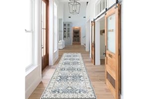 HY HAO YUN LAI Non Slip Runners for Hallways,Washable Long Ultra Soft Kitchen Non Shedding Accent Farmhouse Rugs (Grey, 2 X 7)