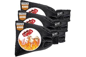 3Packs 420D Outdoor Faucet Cover for Winter Freeze Protection, Thicker Insulated Outside Faucet Protector, Reusable Outdoor T