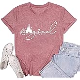 Magical Shirt for Women Magic Kingdom Tshirt Cute Castle Graphic Tees Family Vacation Shirts Short Sleeve Casual Tops
