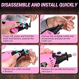 DEKOPRO Power Rotary Tool Kit 170W 220V 126pc Pink Multi DIY Set view 5