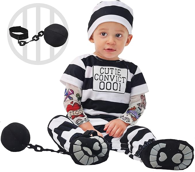 Spooktacular Creations Baby Prisoner Costume 18 24 Months Black Amazon Ca Clothing Accessories