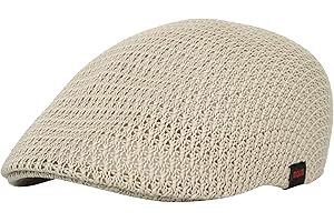 WITHMOONS Men Breathable Mesh Summer Hat Newsboy Beret Ivy Cap Cabbie AM31168