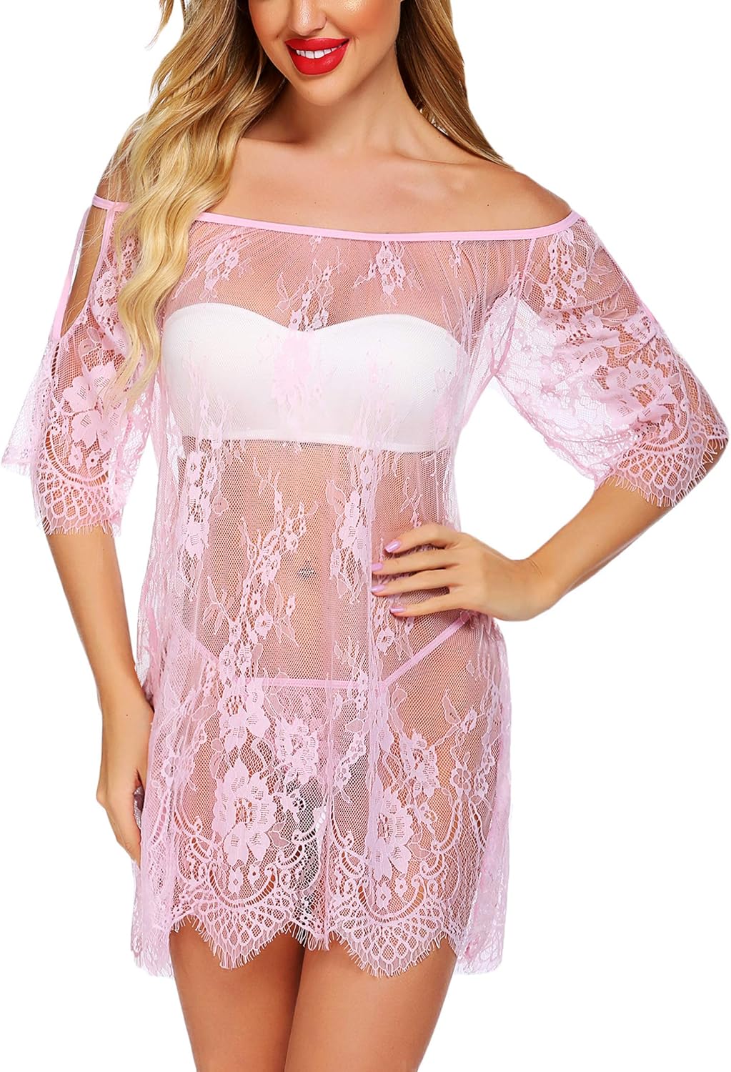 Avidlove Women Chemises Lace Smock Lingerie Mini Babydoll S-4XL at  Women’s Clothing store