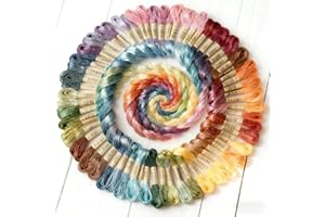 Embroidery Thread Floss 50 Colors, Colorfast Sewing Thread for Hand Embroidery Friendship Bracelets, DIY Craft and Crochet Ki