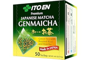 ITO EN Oi Ocha Premium Japanese Matcha Genmaicha Green Tea - Tea Bags, 50 Count (Pack of 1)