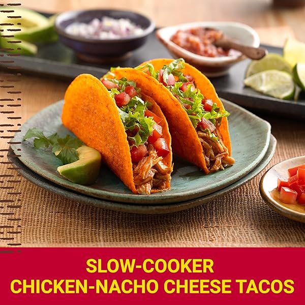 OLD EL PASO BOLD TACO DINNER KIT WITH NACHO CHEESE FLAVORED STAND ‘N STUFF TACO SHELLS, TACO SAUCE, AND SEASONING MIX, 10 CT, 9.5 OZ