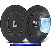 SOULWIT Full Cooling Gel Replacement Ear Pads for Bose QuietComfort Ultra(QC Ultra) Wireless Headphones, Earpads Cushions with Breathable Ice Silk Fabric, Noise Cancelling Foam - Black