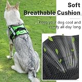Belababy Soft No Pull Dog Harness Medium Reflective Adjustable Green view 4
