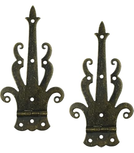 4 Pentures Décoratives Bois Style Médiéval + 1 Entrée De Serrure – Noir – Fait Main