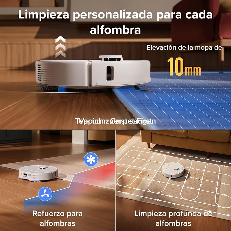 Qrevo S Pro Set Robot Aspirador (Versión Mejorada del QV 35A) Succión de 18500 Pa, Base Todo en Uno, 2,7L Bolsa para Polvo, Sistema antienredos, Evitación de Obstáculos, Blanco