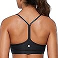 CRZ YOGA Butterluxe Womens Y Back Sports Bra - Padded Racerback Low Impact Spaghetti Thin Strap Workout Yoga Top