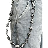 PINKPIN Skull Wallet Chain Pants Chain, Gothic Punk Jeans Chain, Heavy Duty Biker Waist Chain, Unisex Edgy Streetwear Chain