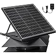 Smart Solar Attic Fan Pro – USA Engineered with German Tech, 2850 CFM, 50W Solar Panel, 40-104℉ Thermostat, Cool & Dehumidify up to 4000 ft². Weatherproof Roof Exhaust Vent for Home, Greenhouse etc..