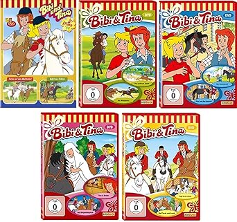 Bibi & Tina - DVD 1-5 zur Zeichentrick TV-Serie im Set - Deutsche Originalware [5 DVDs]