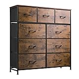 WLIVE 9-Drawer Dresser, Fabric Storage Tower for