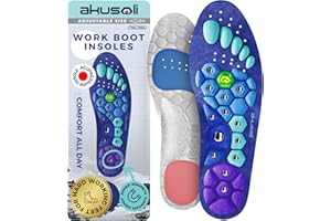 Akusoli Insoles Men & Women, Arch Support Shoe Insole, Orthotics Inserts, Plantar Fasciitis Insoles, Flat Feet Insole, Semell