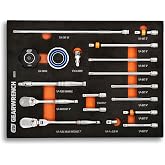 GEARWRENCH 18 Pc 1/4" Dr 90T Ratchet &amp; Drive Tool Set w/Foam Tray | 86520