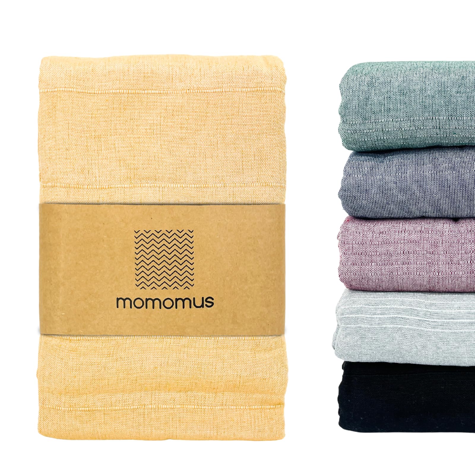 MOMOMUS Decorative Throw for Sofas or Summer Bed Throw - Lightweight, Multi-purpose, Comfortable - Ideal for Armchairs - Mustard, 230x260 cm — image 1