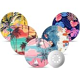 Libre 3 &amp; Plus Sensor Covers Waterproof, Bump-Proof Hard Cap (Beach Sunset) | Amolyfe 10 Pack Freestyle Libre 3 Plus, Medtronic Instinct Sensor Covers, Breathable Latex Free, 14-Day CGM Protection