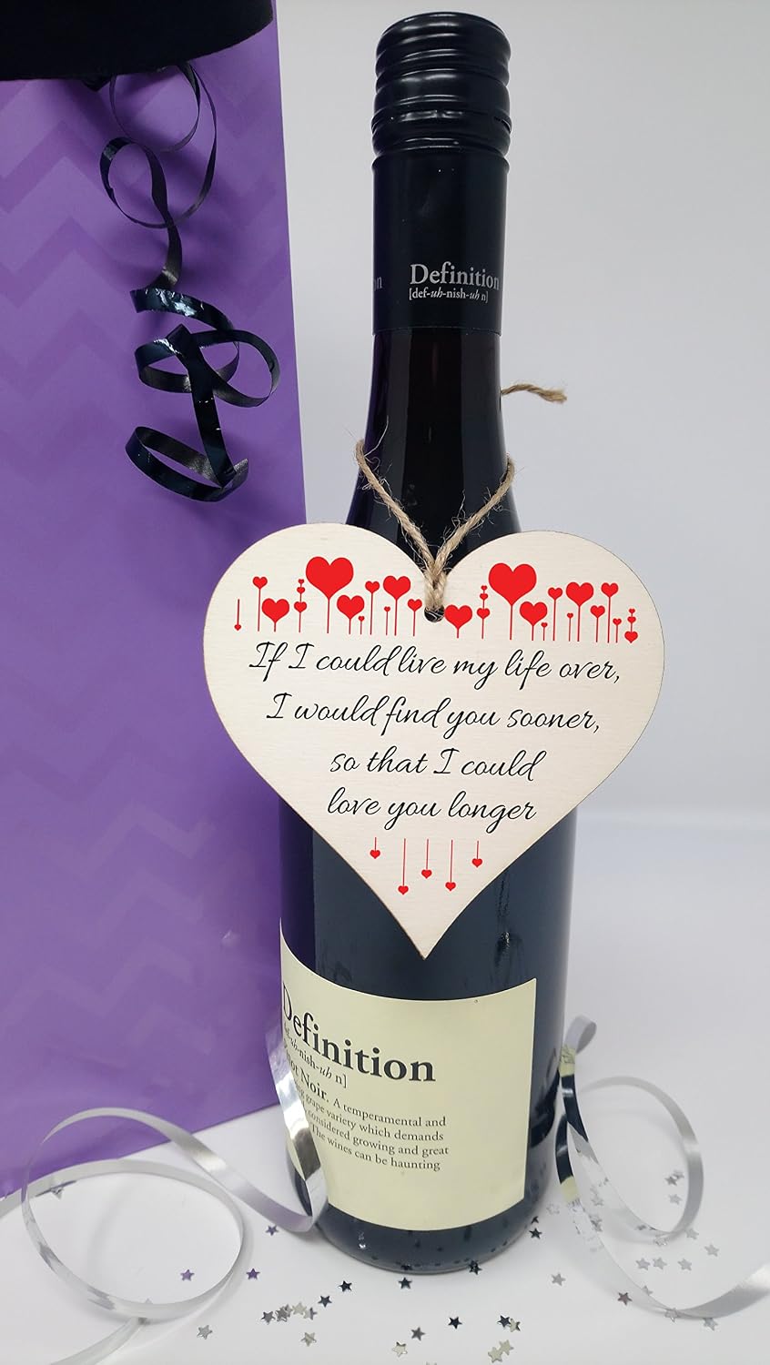 Handmade Wooden Hanging Heart Plaque Gift perfect for your Boyfriend or Girlfriend Romantic Keepsake - Image 4