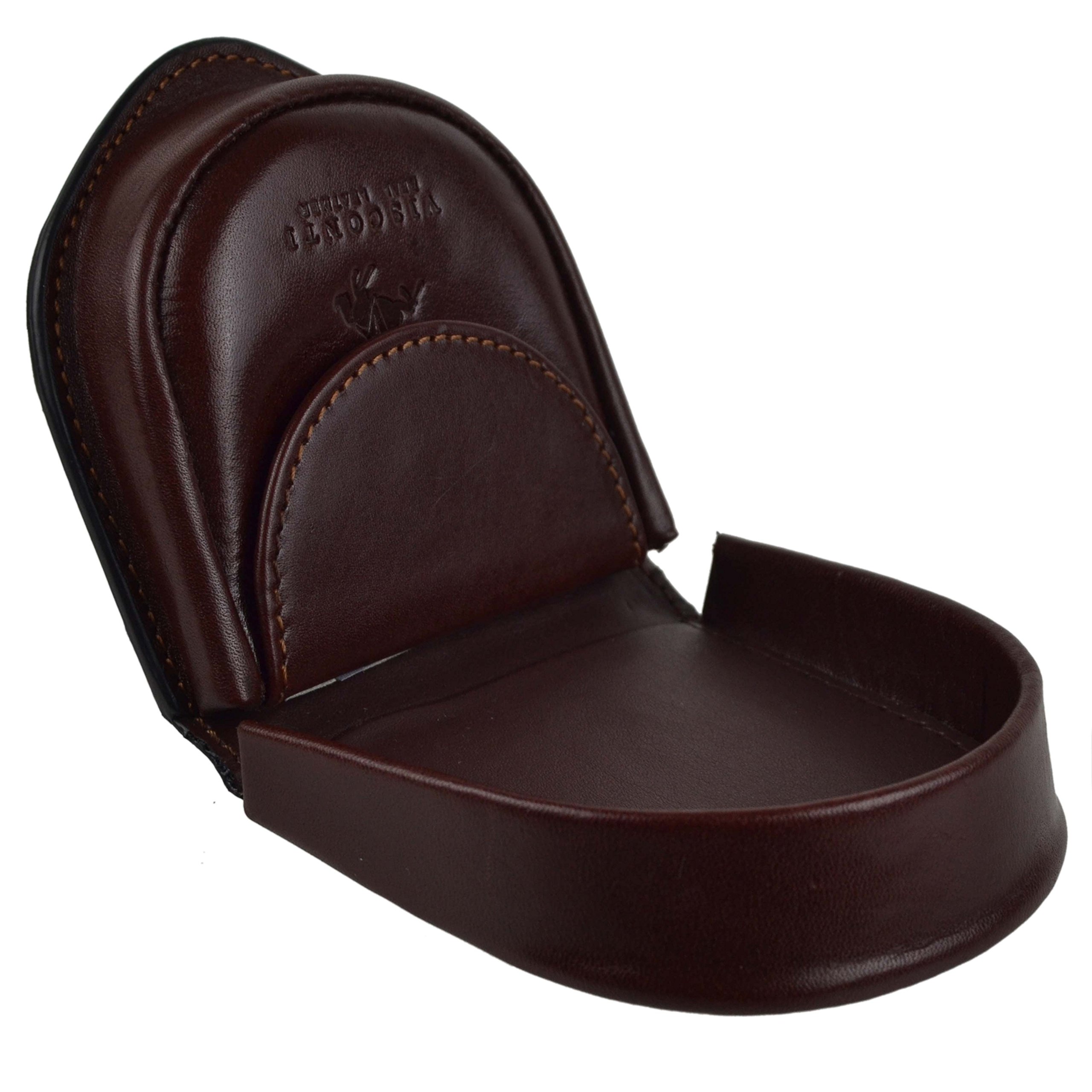 Mens TOP Quality Leather Coin Tray by Visconti; Monza Collection Gift Boxed, Brown, N/A