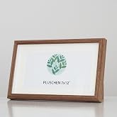 PLUSCHEN 7x12 Wooden Photo Frame with 5x9 Mat Glass Front Wall and Desktop Display Picture Frame