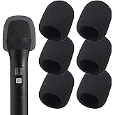 Tomswa Microphone Cover 6 Pack,Mic Windscreen,Microphone Foam Windscreen for Most Handheld and Recording Microphones, Mic Shield Mask Accessories,Karaoke Microphone Cover,SM58 Windscreen