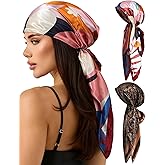 AWAYTR Pretied Head Scarf for Women - 2 Pack Chemo Patients Headwear Cancer Hair Loss Scarf Head Wrap Cover Hat Turban Cover