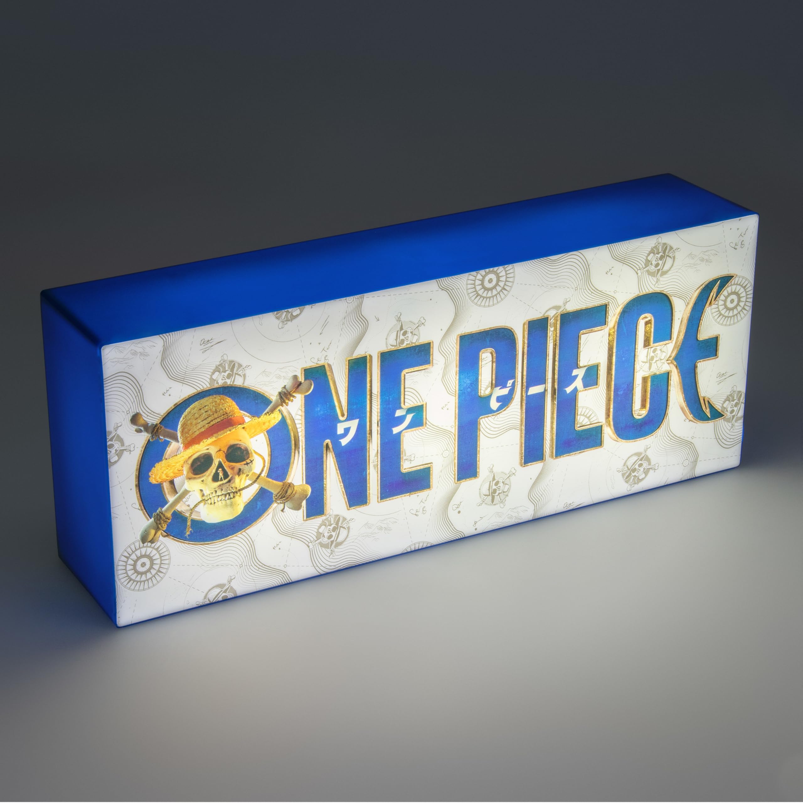 Paladone One Piece Logo-Leuchte, offiziell lizenzierte Anime-LED-Lampe von Netflix, Strohhutpiraten-Geschenke für Popkultur-Fans, batteriebetriebene Wohndeko 9