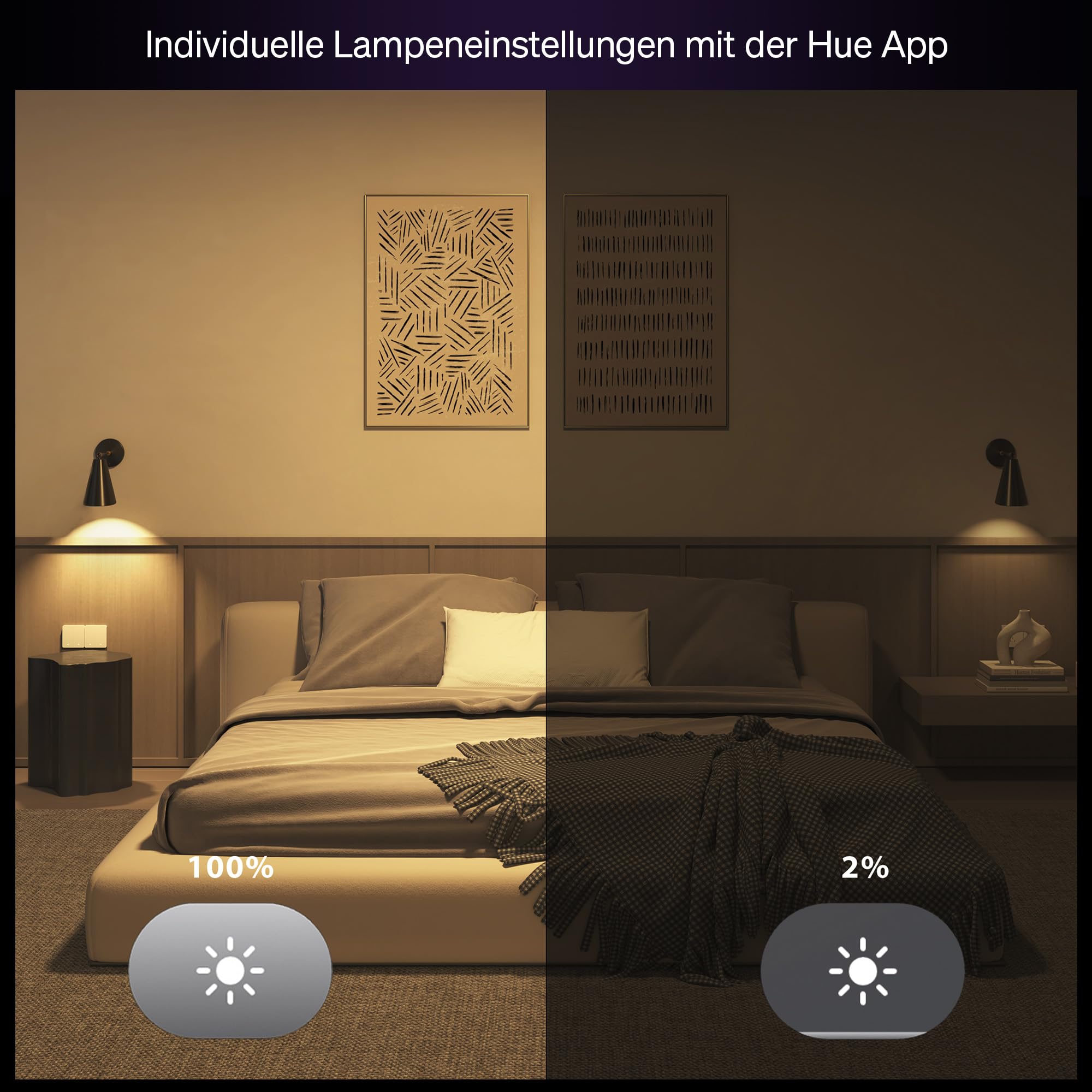 Philips Hue Essential Smart LED GU10 Spotlight, Weiß und Farbe, 345 lm Energiesparlampen, dimmbar, LED Leuchtmittel kompatibel mit Alexa, Google Assistant und Apple Home, 4er Pack 4