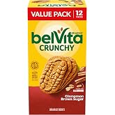 belVita Breakfast Bars Biscuits, Cinnamon Brown Sugar, Value Pack, 12 Packs | 4 Biscuits Per Pack, Made with Real Cinnamon, No High Fructose Corn Syrup, Artificial Flavors, Colors or Sweeteners