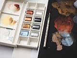 Winsor & Newton Cotman Metallic Watercolour Pocket Set 8 Half Pans + Brush view 4