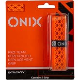 Onix Pickleball Pro Team Perforated Replacement Grip &mdash; Black/Orange for Enhanced Comfort, Superior Control, and All-Day Play