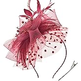 AQOKKA Women Fascinators Hats Flower Fascinators with Headband and Clip Tea Party Headwear for Women and Girls