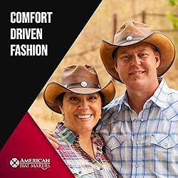 American Hat Makers Cyclone Western Leather Cowboy