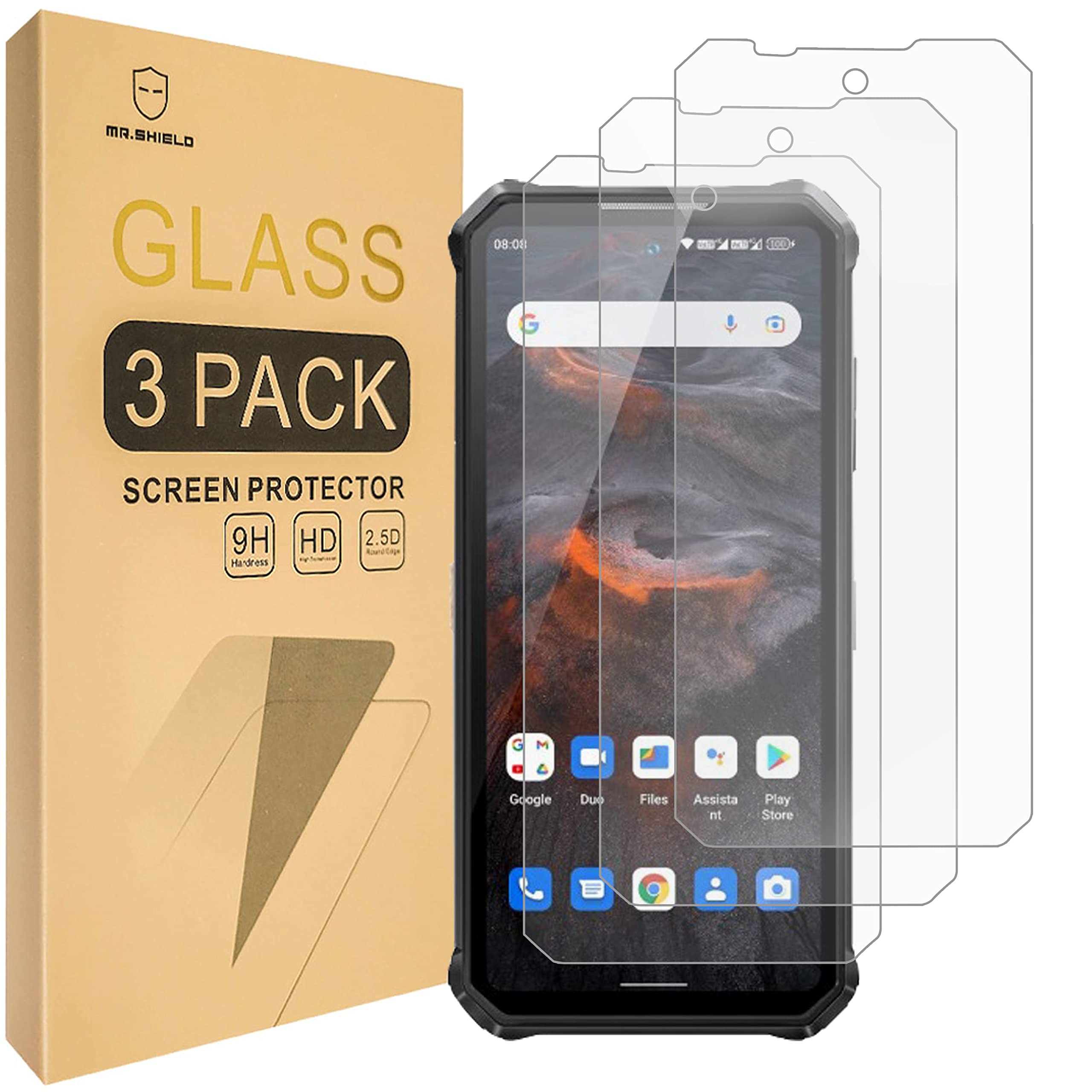 Mr.Shield Screen Protector For Oukitel WP21 / WP21 Ultra [Tempered Glass] [9H Hardness] [3-Pack] Screen Protector