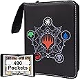 480 Pockets MTG Card Binder for Magic Cards,Portable Waterproof Storage Bag with Removable Sleeves for MTG Cards Collectors
