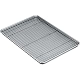 Amazon Basics Nonstick Baking Sheet & Cooling Rack Set, Half Sheet Size - 1 Pack