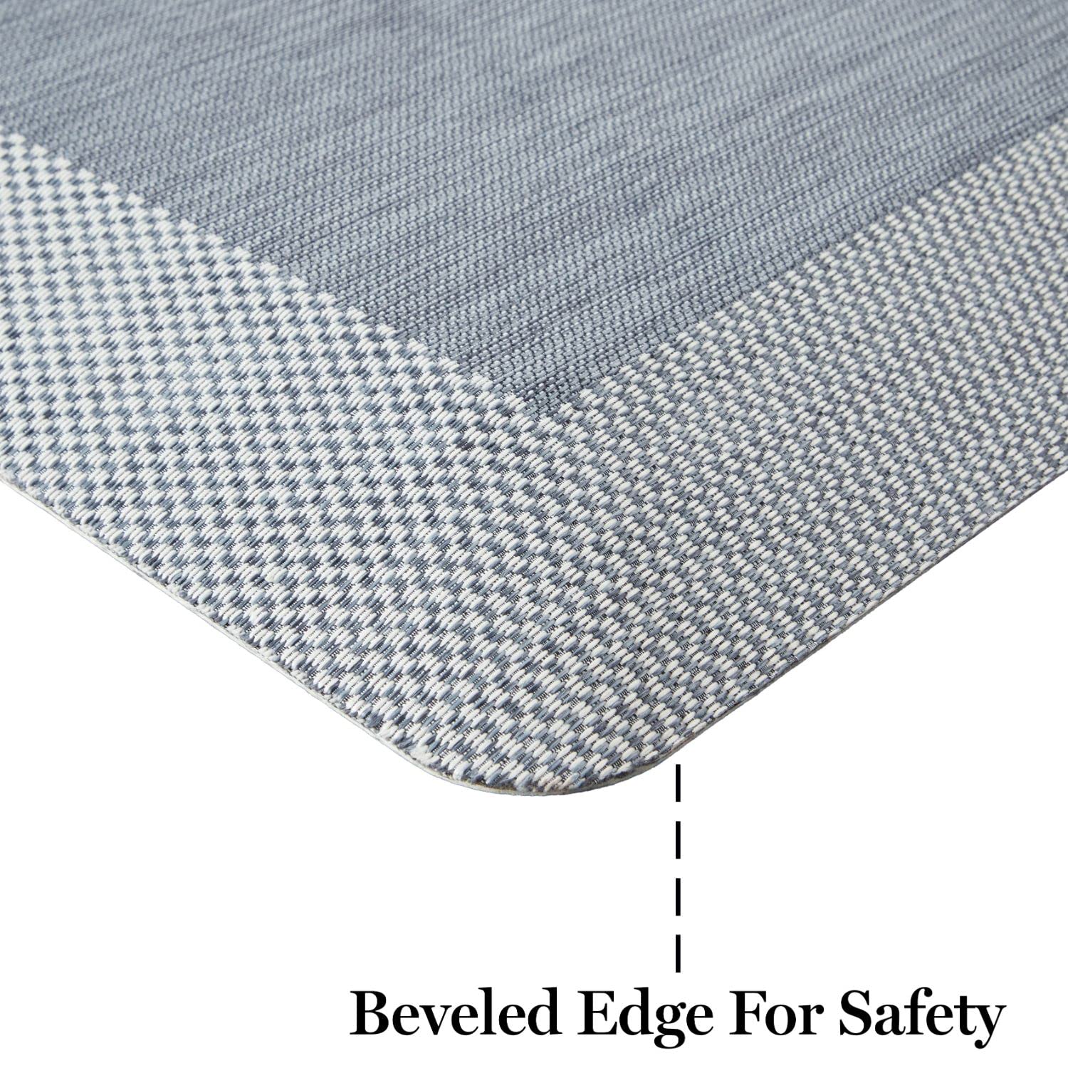 Martha Stewart Aloha Modern Pineapple Anti-Fatigue Air-Infused Kitchen Mat, Blue, 19.6