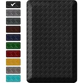 1" Thick Kitchen Mats for Floor, Water Resistant Floor Rug,Black/32" x 20" | Non-slip, Heavy Duty, Anti Fatigue Kitchen Rugs, Standing Desk Mat for Friends, Home, Office, Kitchen