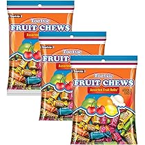 ◯candy Assorted Fruit Chews Tootsie - 119g (PACK OF 3 = 357gr